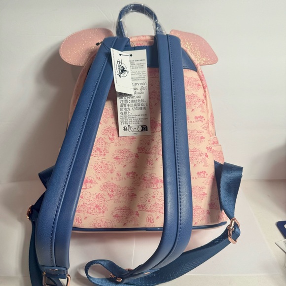 NWT. loungefly Disney Parks Riviera Resort Minnie Mini Pink Backpack Loungefly - Picture 9 of 12